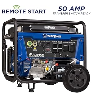 Westinghouse wgen9500 generador portátil de arranque remoto llave eléctrica llavero gasolina 50 A 30 A hogar