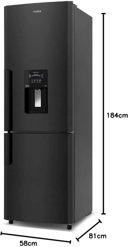 Refrigerador Mabe 11 Pies Bottom Mount RMB300IZMRP0 Black Stainless Steel