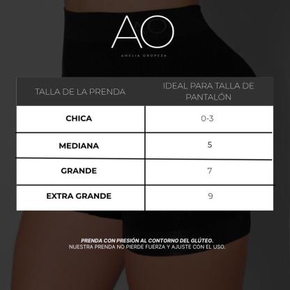 Short LEVANTA GLÚTEO aumenta hasta 3 tallas más panty interior