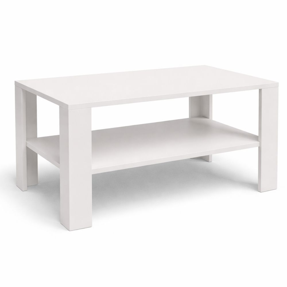 Moderner Couchtisch in Weiß, minimalistisches Design, hochwertige Verarbeitung