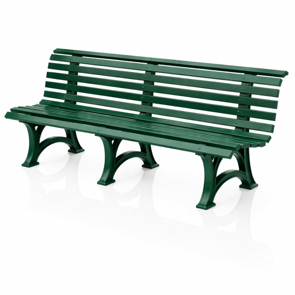 Gartenbank für Terrasse und Balkon, 4-Sitzer in Grün