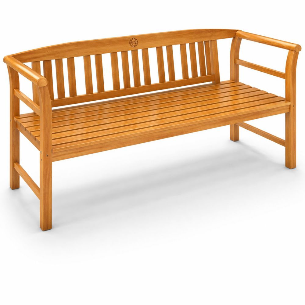 Wetterfeste 3-Sitzer Holzbank für Garten und Balkon