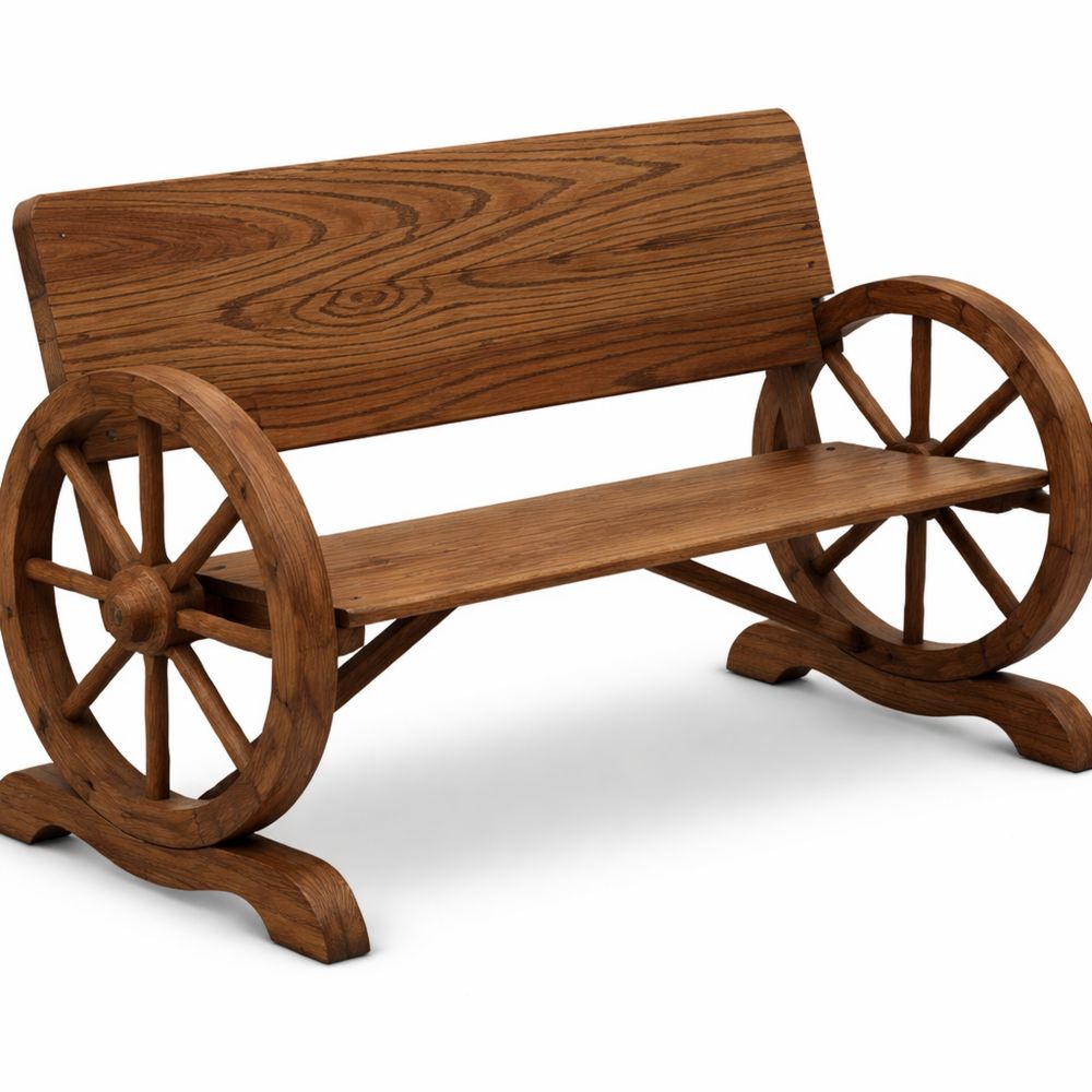 Robuste Gartenbank aus Holz im rustikalen Design, belastbar bis 250kg, 114 x 58 x 80 cm