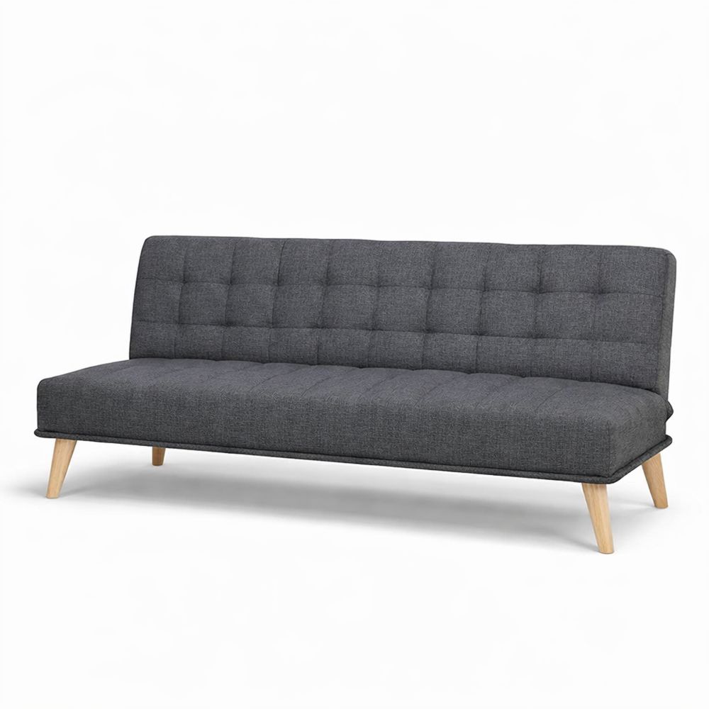 3-Sitzer Schlafsofa mit Klappfunktion in Dunkelgrau