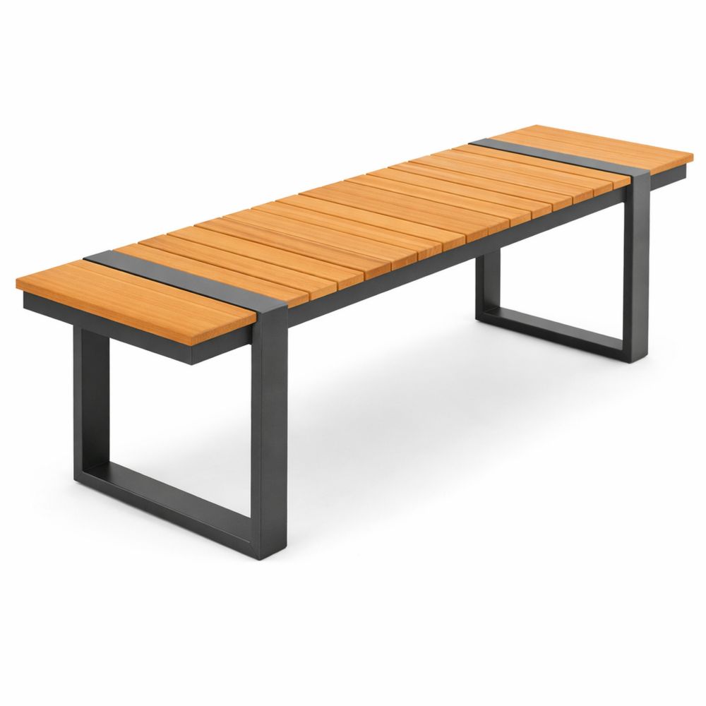Wetterfeste Gartenbank in Holzoptik, 123cm