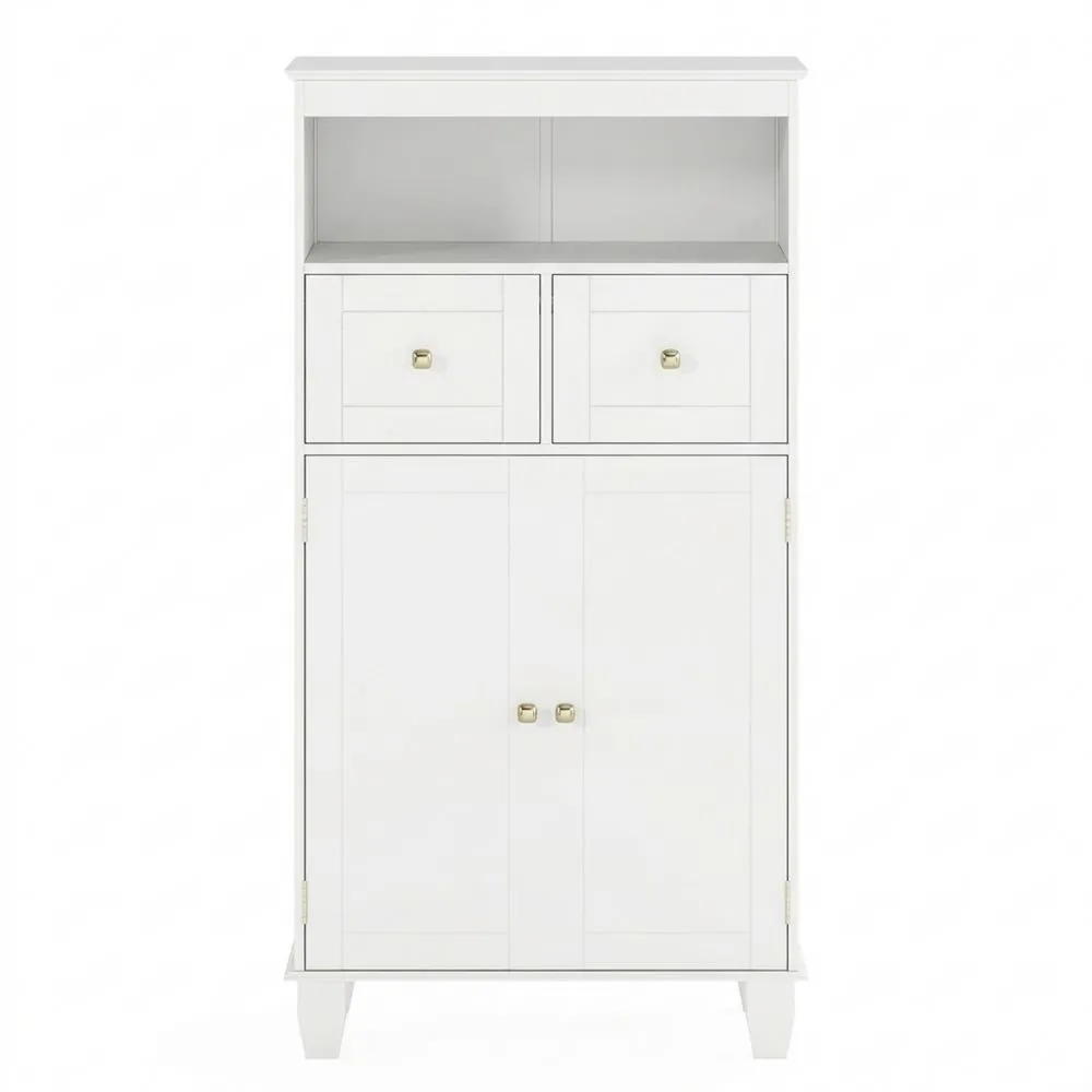 Moderner freistehender Hochschrank mit Schubladen und Türen