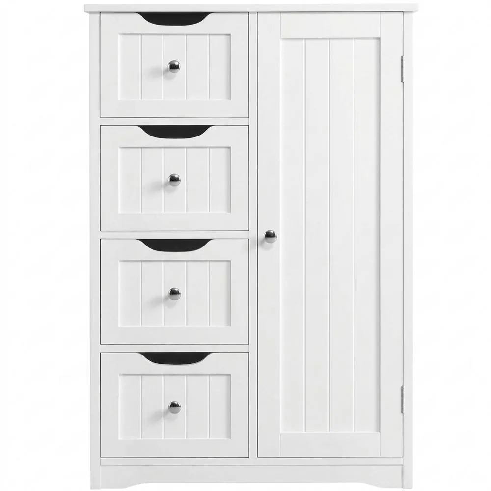 Moderner Badezimmerschrank mit 4 Schubladen und Tür