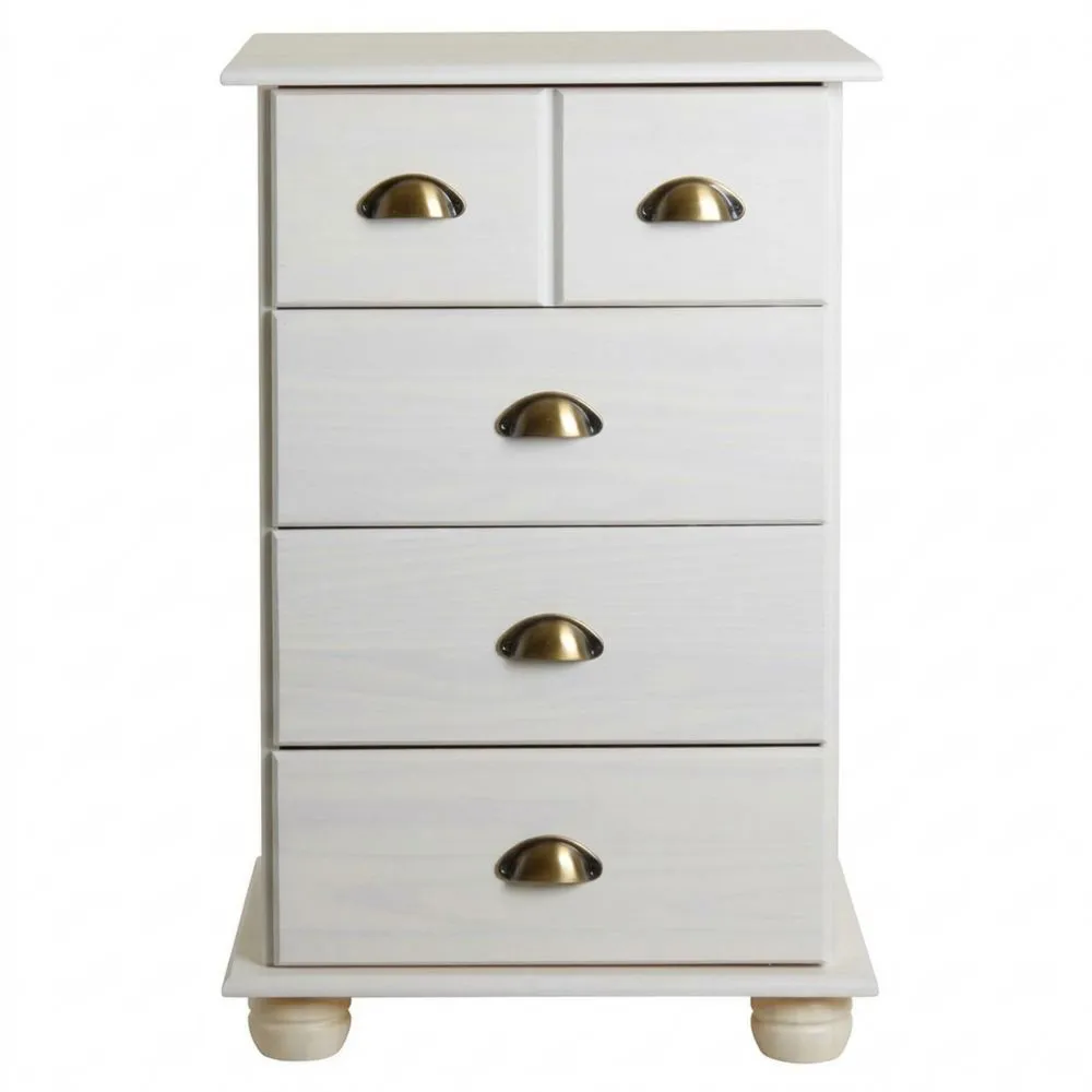 Elegante weiße Kommode mit vier geräumigen Schubladen