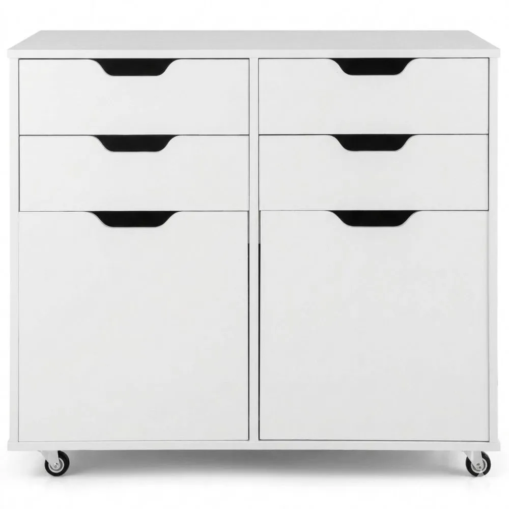 Mobiler Rollcontainer mit 4 Schubladen für Büro und Zuhause