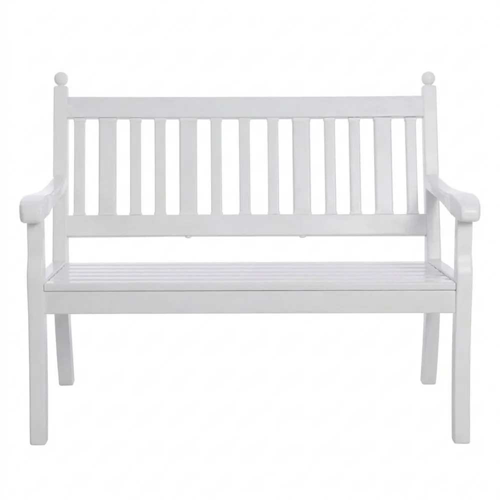 Zweisitzer Gartenbank aus wetterfestem Holz für Balkon und Terrasse