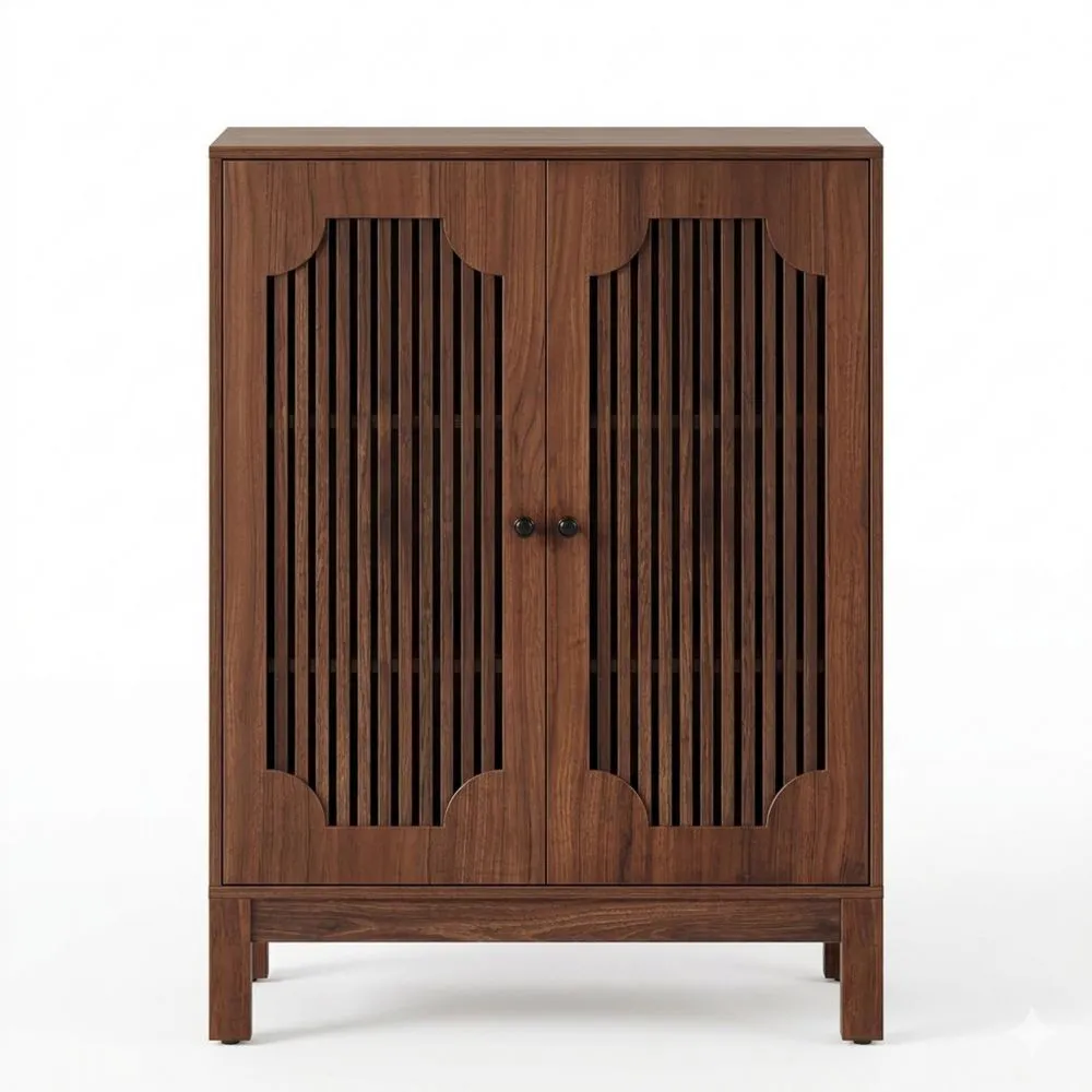 5-stöckiger Holz-Schuhschrank mit verstellbaren Ablagen für 20 Paar