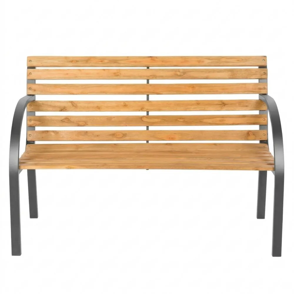 Wetterfeste 2-Sitzer Holzbank im Landhausstil für Balkon oder Wintergarten