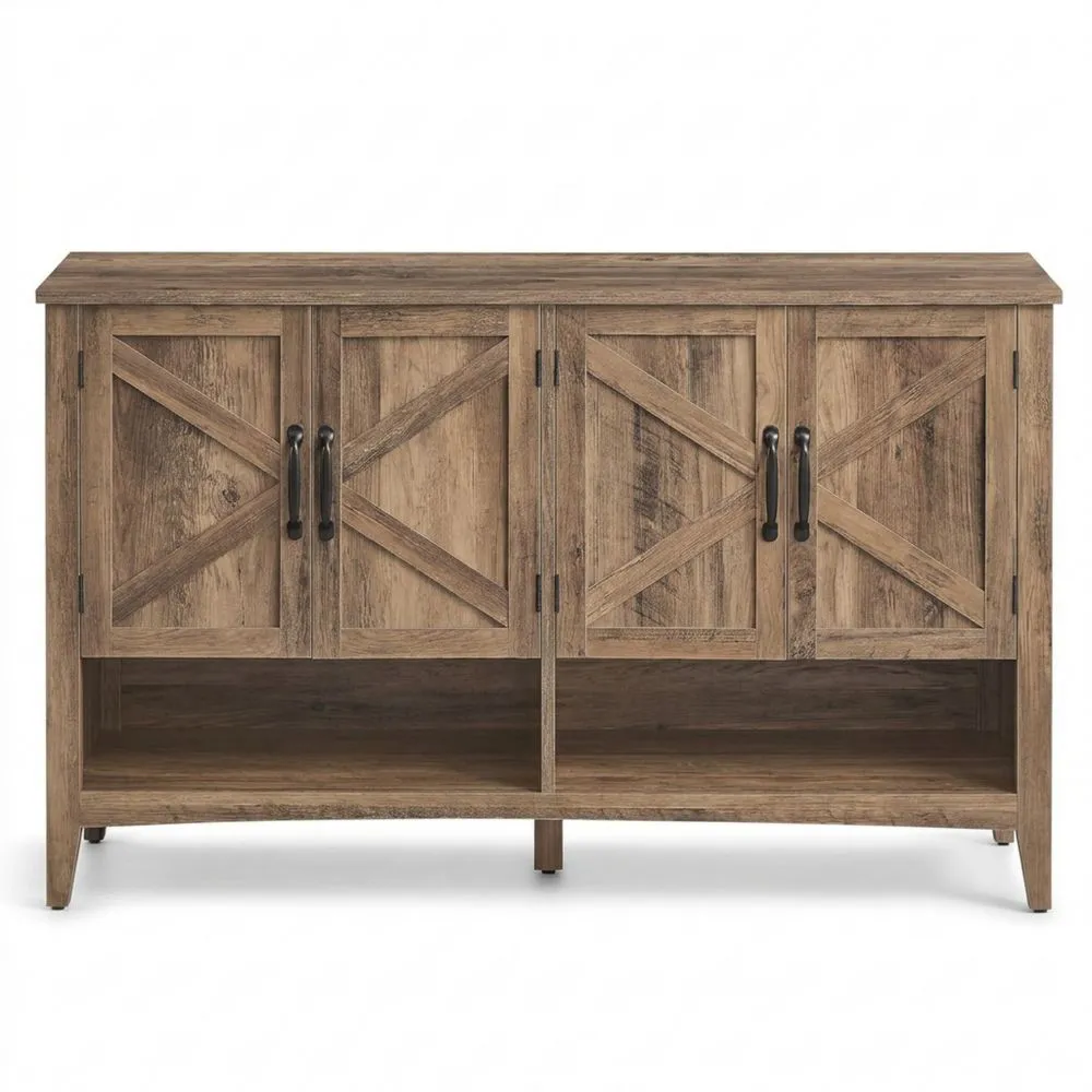 Höhenverstellbarer Schuh-Organizer mit Griffen und stabilen Beinen, Flur, honigbraun