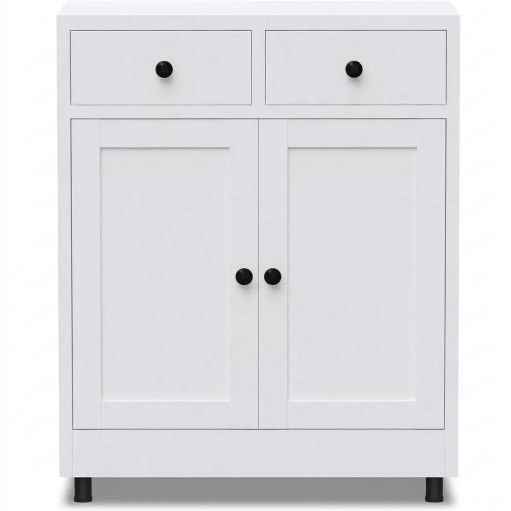 Metall-Aktenschrank mit Schubladen und verstellbarem Regal, Weiß