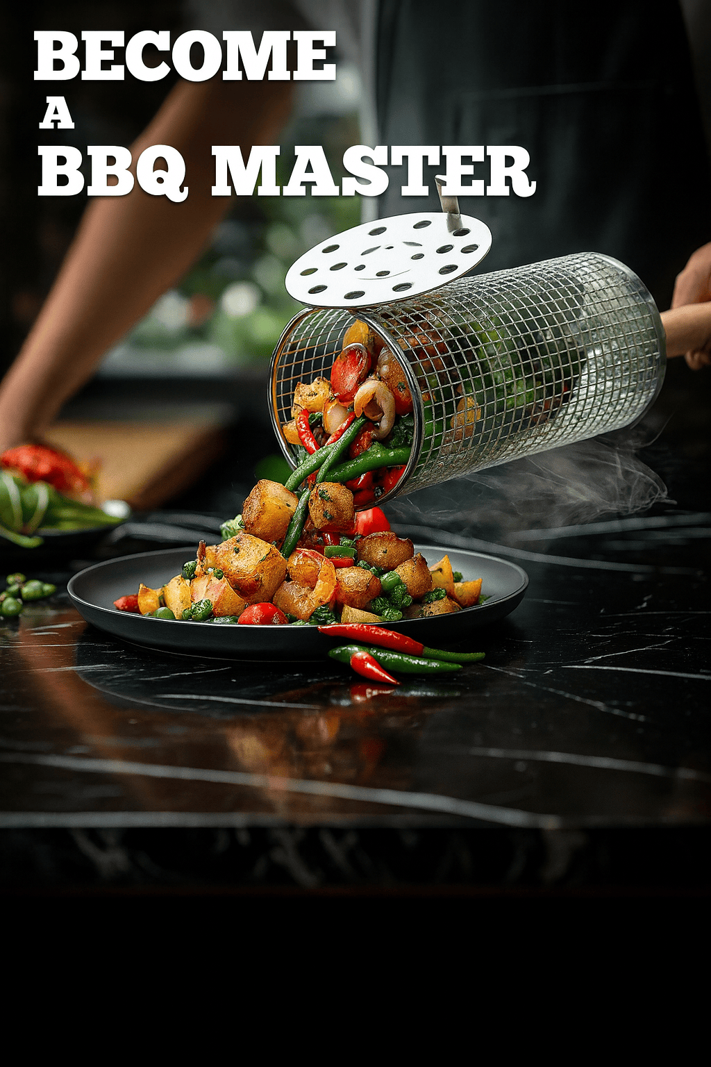 Stainless Steel Rolling Grill Basket