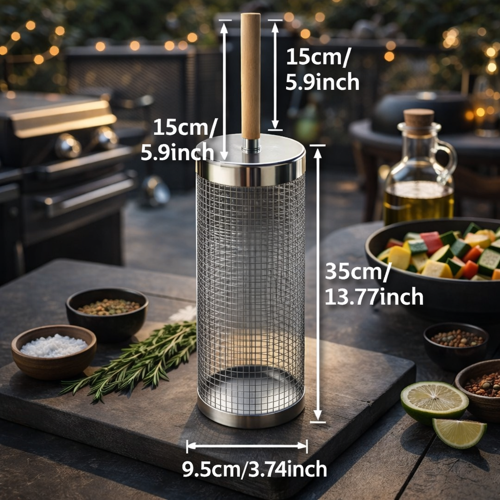 Stainless Steel Rolling Grill Basket