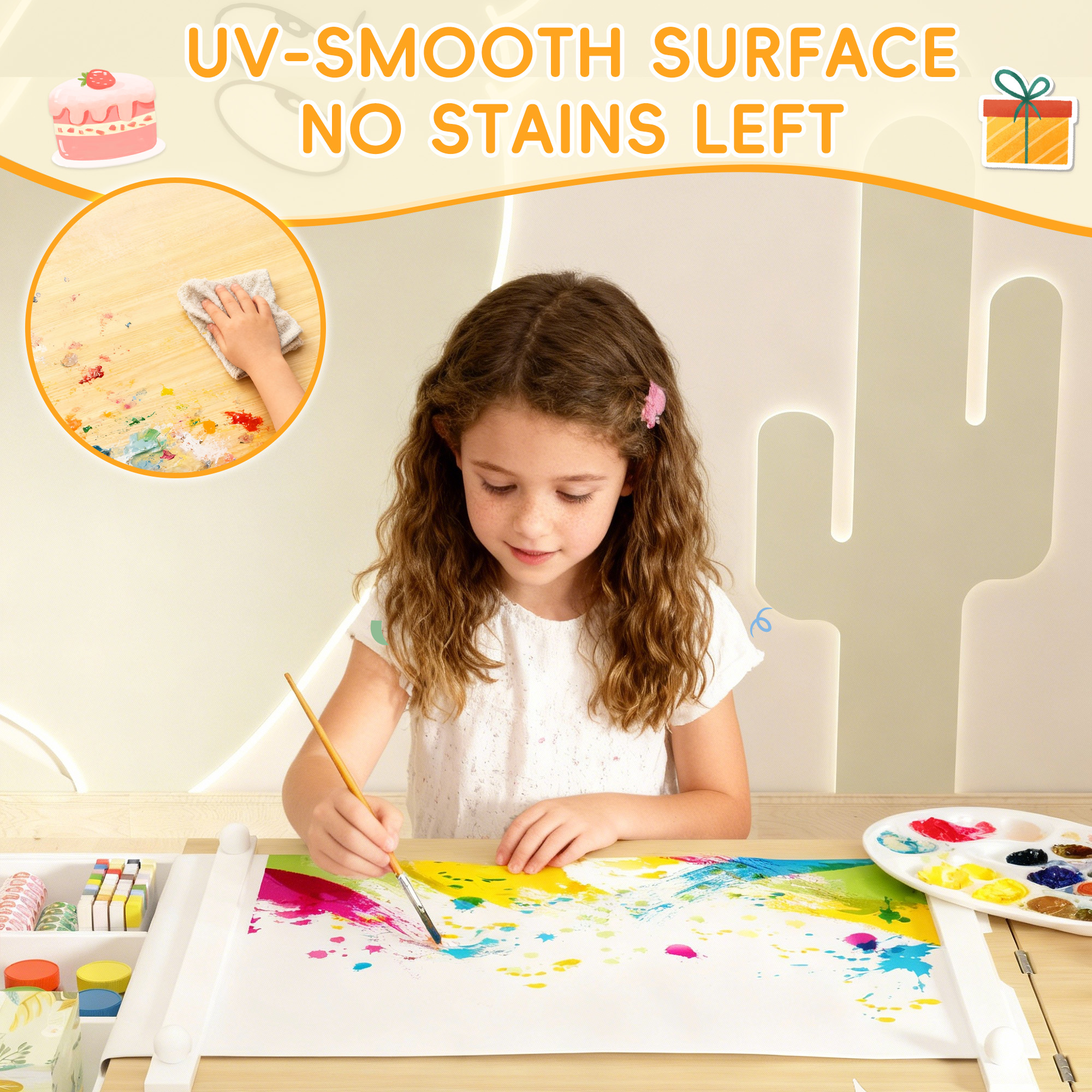 Reasea Kids Adjustable Activity Table and Chair Set,Kids Activity Center