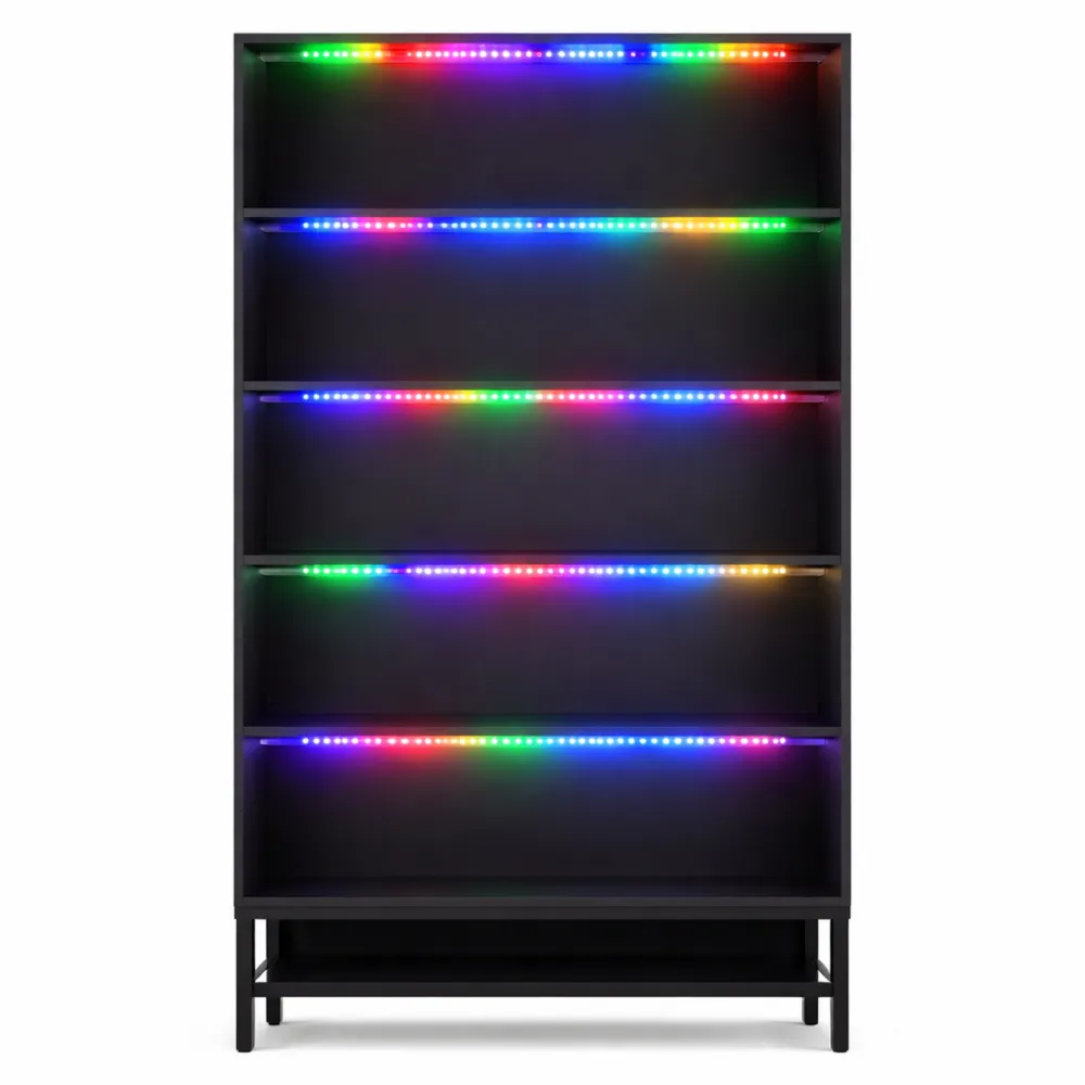 Vetrinetta Espositiva Moderna con Illuminazione a LED a 5 Ripiani