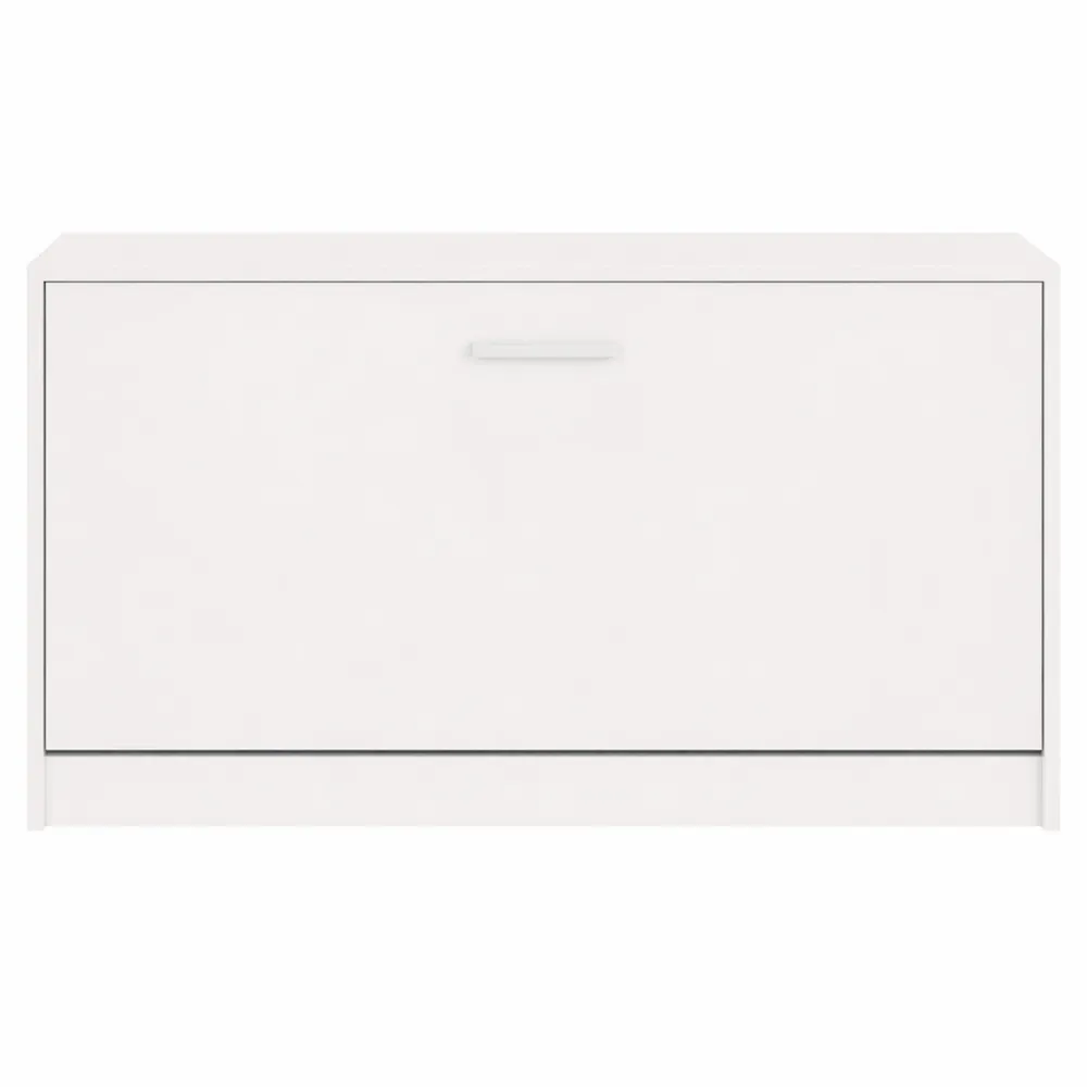 Panca Scarpiera Moderna in Legno Bianco Lucido