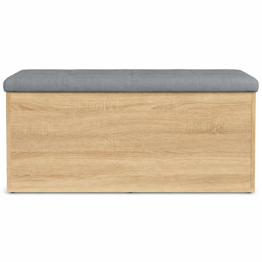 Panca Contenitore in Legno Rovere 102x42x45 cm