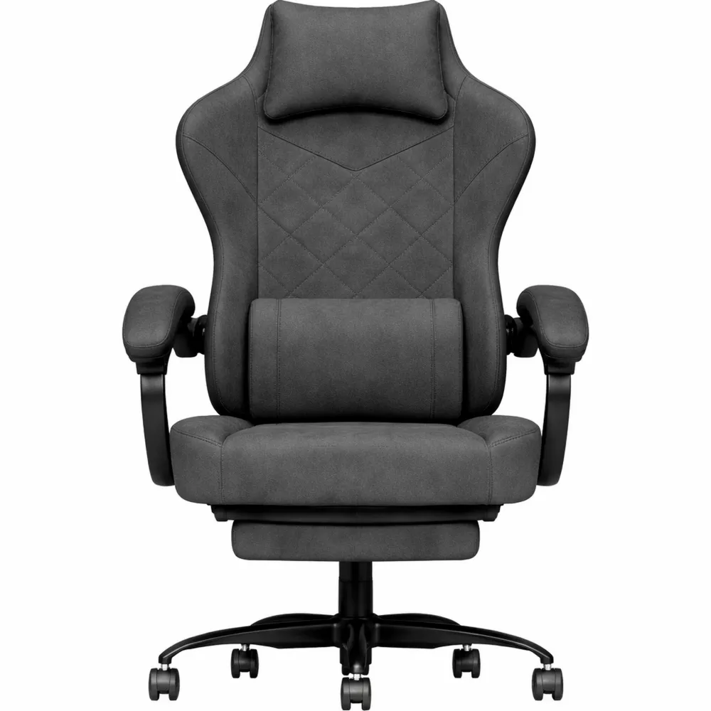 Sedia ergonomica da gaming con poggiapiedi, ideale per ufficio e PC