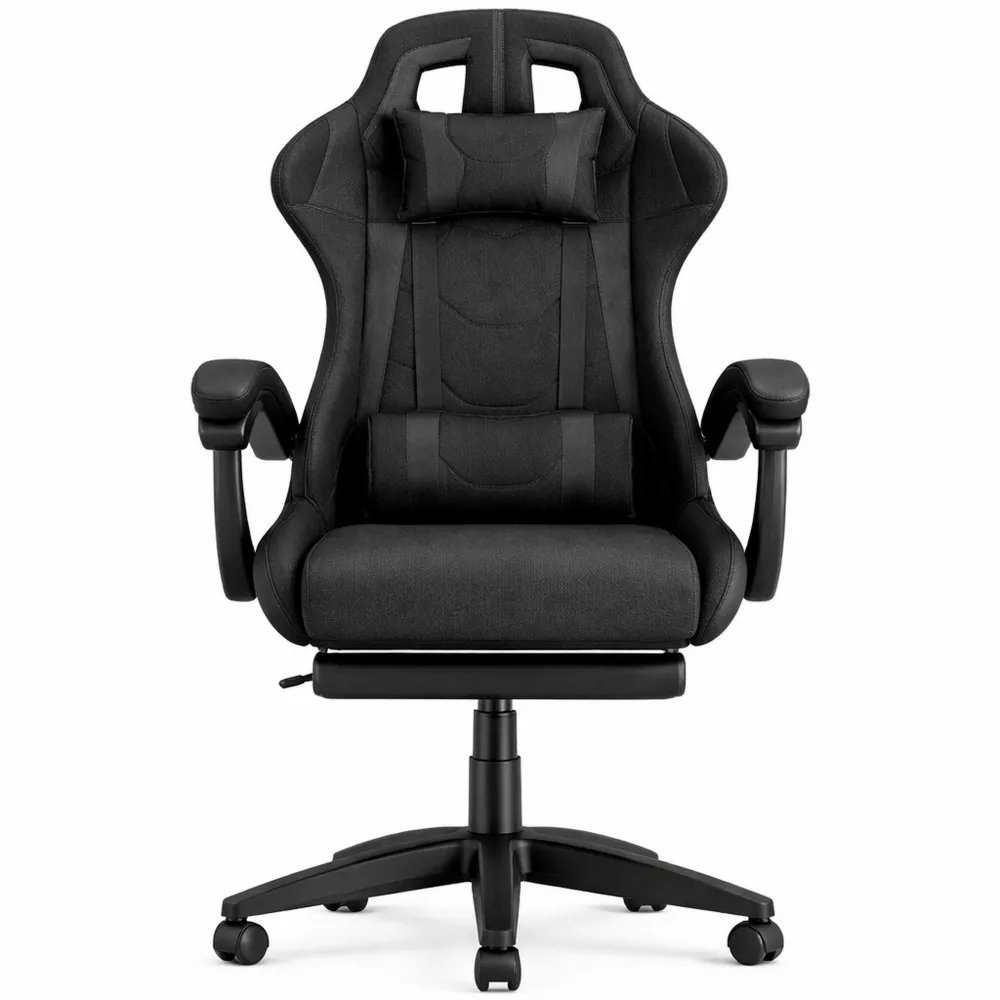 Sedia ergonomica da gaming con supporto lombare e poggiatesta regolabile