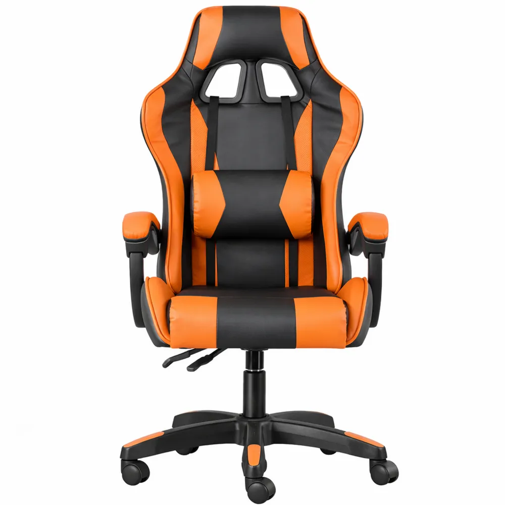 Sedia da Gaming Ergonomica Arancione con Schienale Regolabile e Supporto Lombare