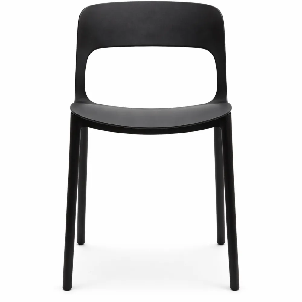 Set di 4 sedie in polipropilene nere