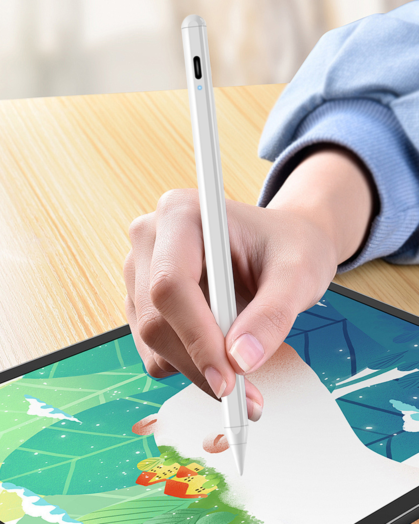 Stylus Pen for iPad 2018-2024 Models with 3X Faster Charge Tilt Sensitivity Palm Rejection Ergonomic Magnetic Wireless Charging Compatible with iPad Pro Air Mini Tablet