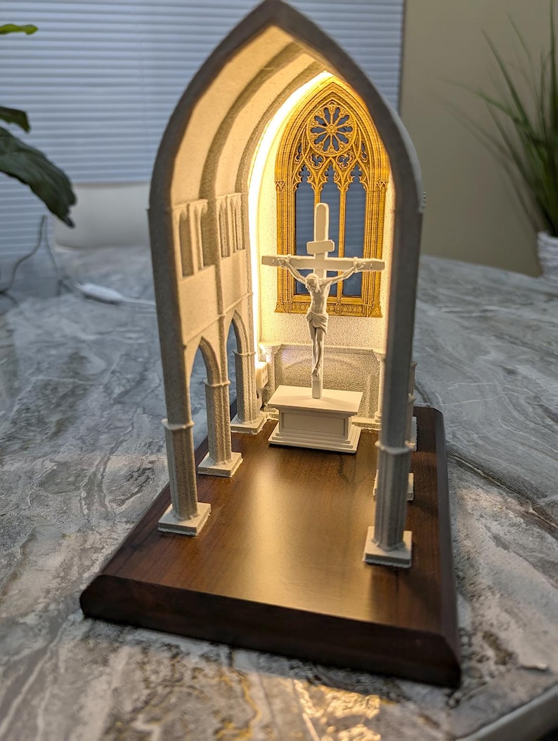 Mini Church Lamp – Catholic Home Decor, Religious Gift