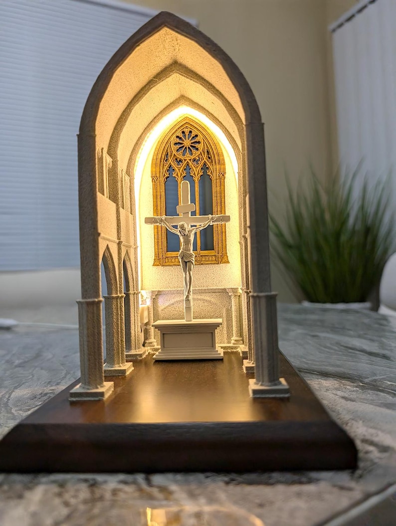 Mini Church Lamp – Catholic Home Decor, Religious Gift