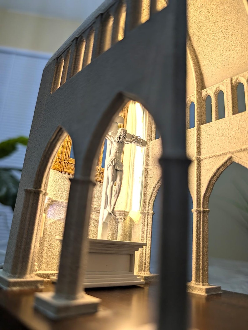 Mini Church Lamp – Catholic Home Decor, Religious Gift