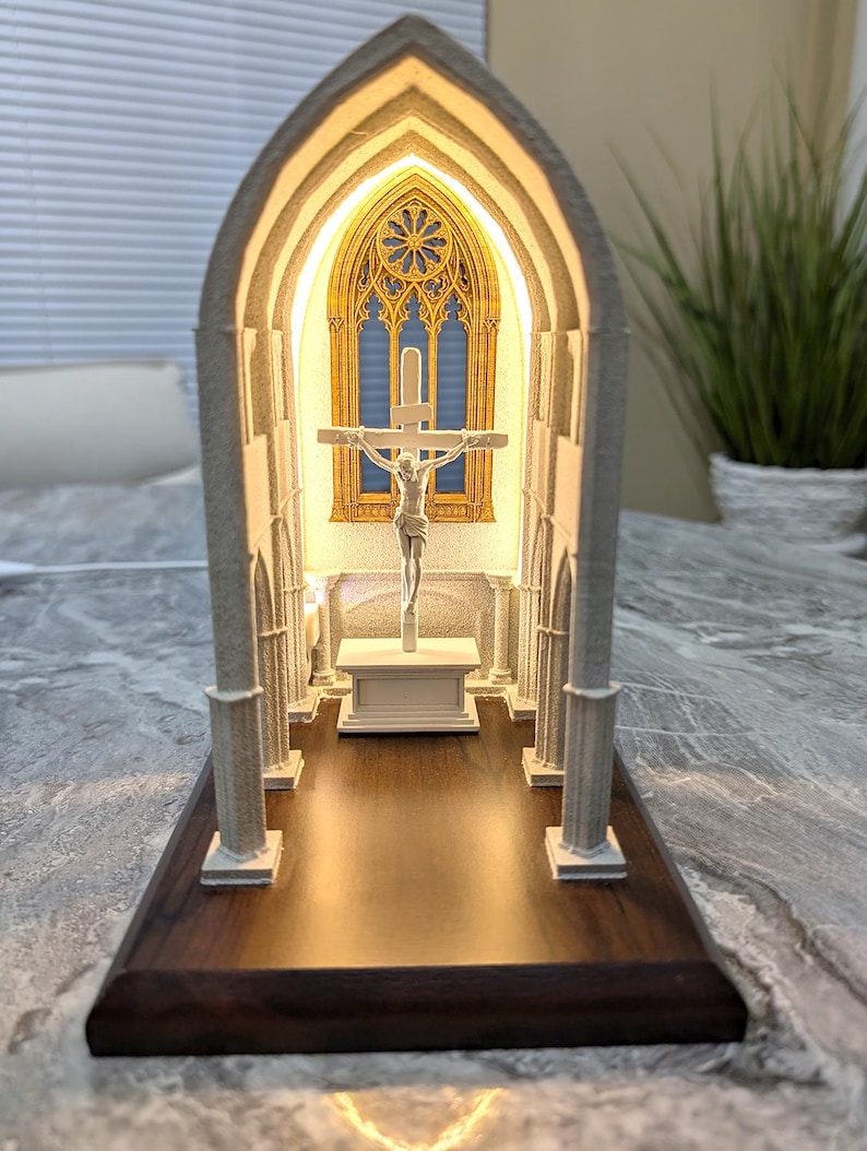 Mini Church Lamp – Catholic Home Decor, Religious Gift
