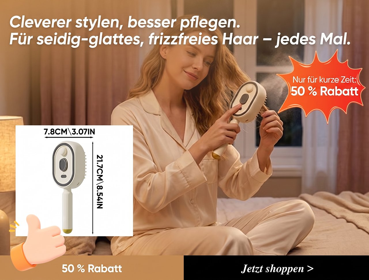 Elektrischer Sprüh-Luftkissen-Massagekamm