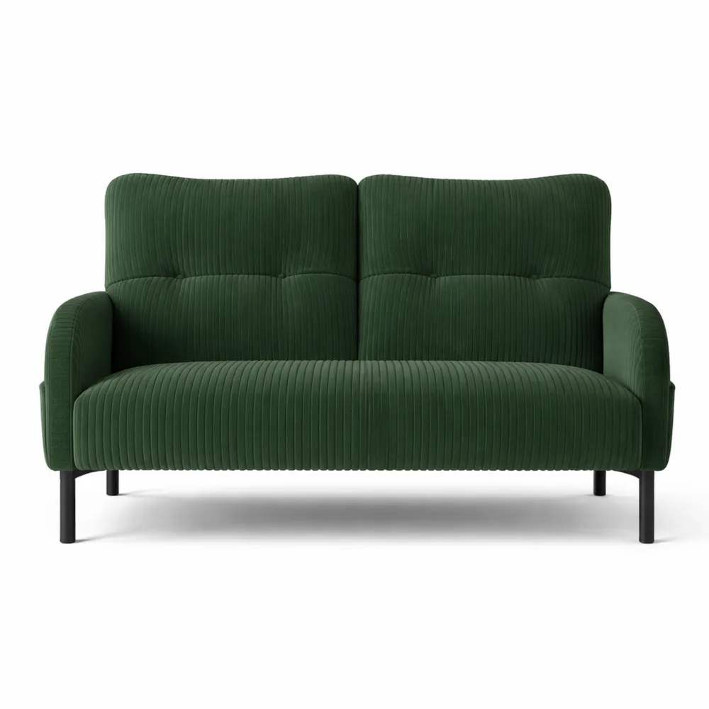 Divano a 2 posti in velluto a coste con schienale alto e tasche