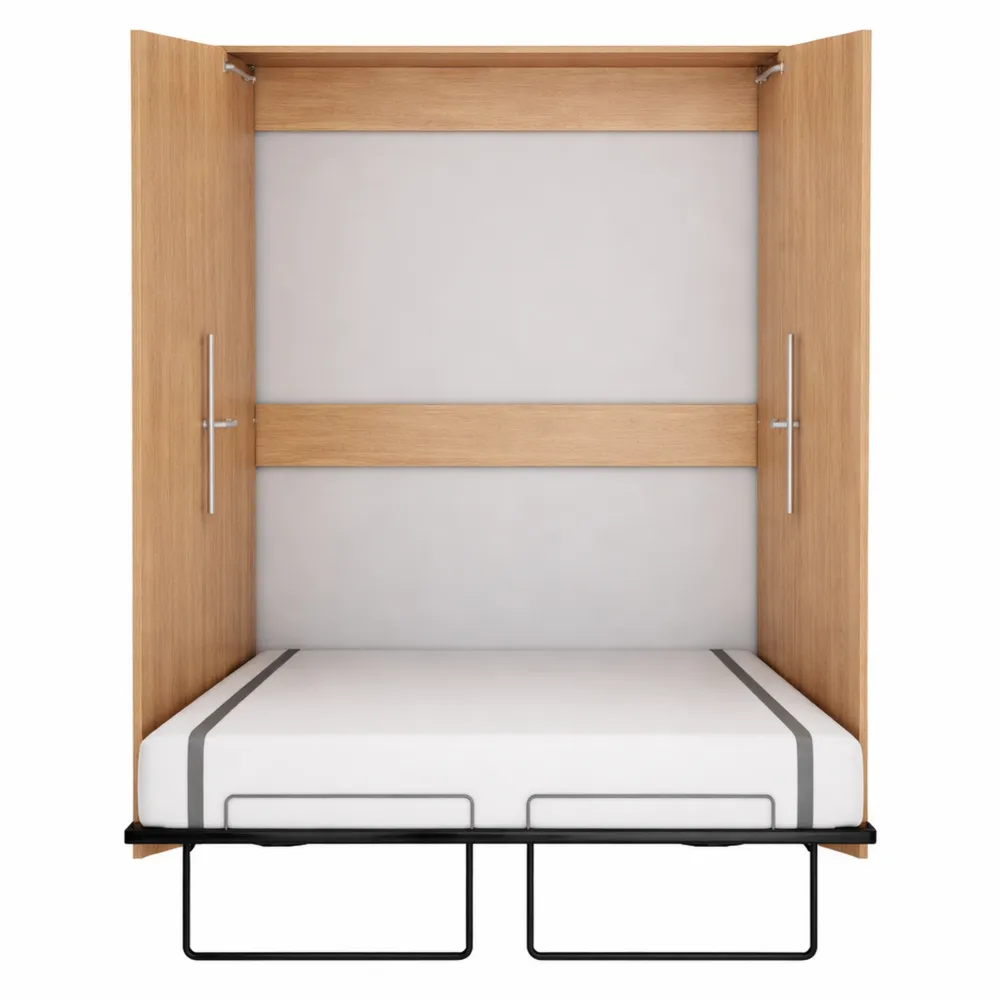 Armadio con Letto a Scomparsa Verticale, Letto Ribaltabile a Muro 120x200 cm, Rovere Sonoma