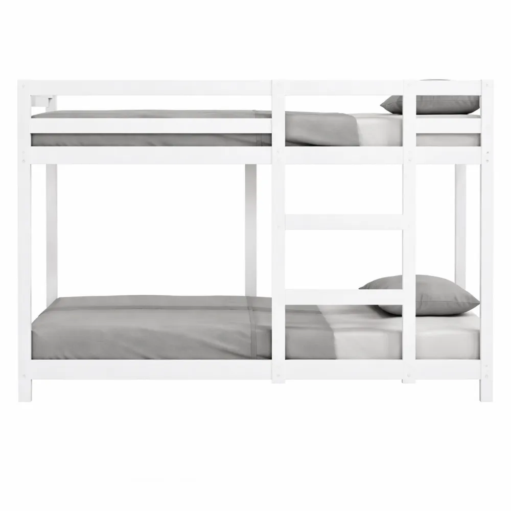 Letto a Castello in Legno Bianco 80x200 cm