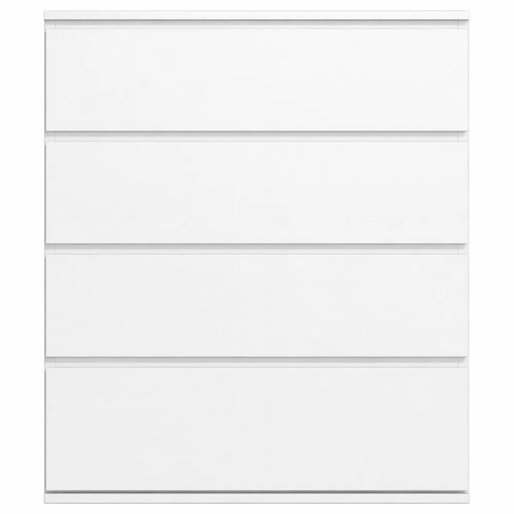 Cassettiera Moderna con 4 Cassetti in Legno, Mobile per Camera, Soggiorno e Corridoio, Bianco