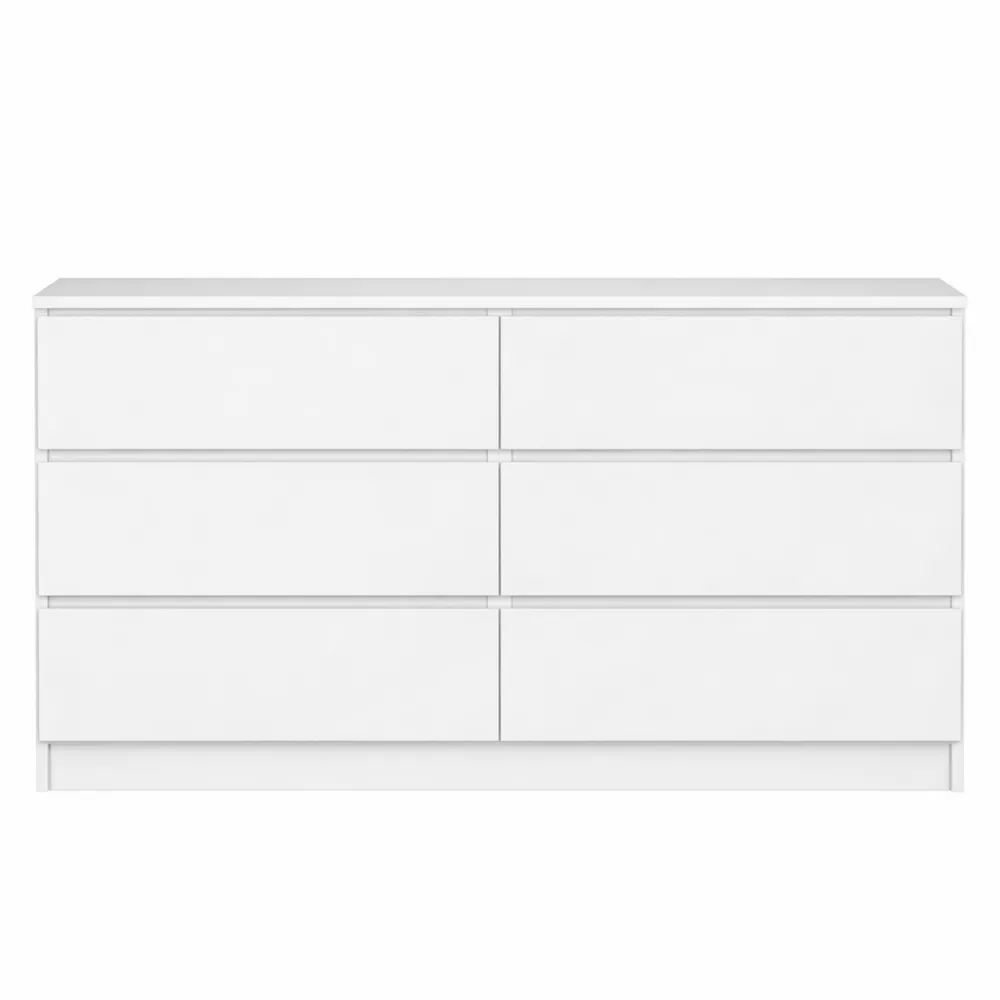 Cassettiera moderna 4 cassetti, salvaspazio 160x55x40 cm, bianco