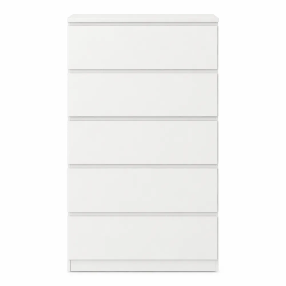 Cassettiera Bianca con 5 Cassetti per Ogni Stanza