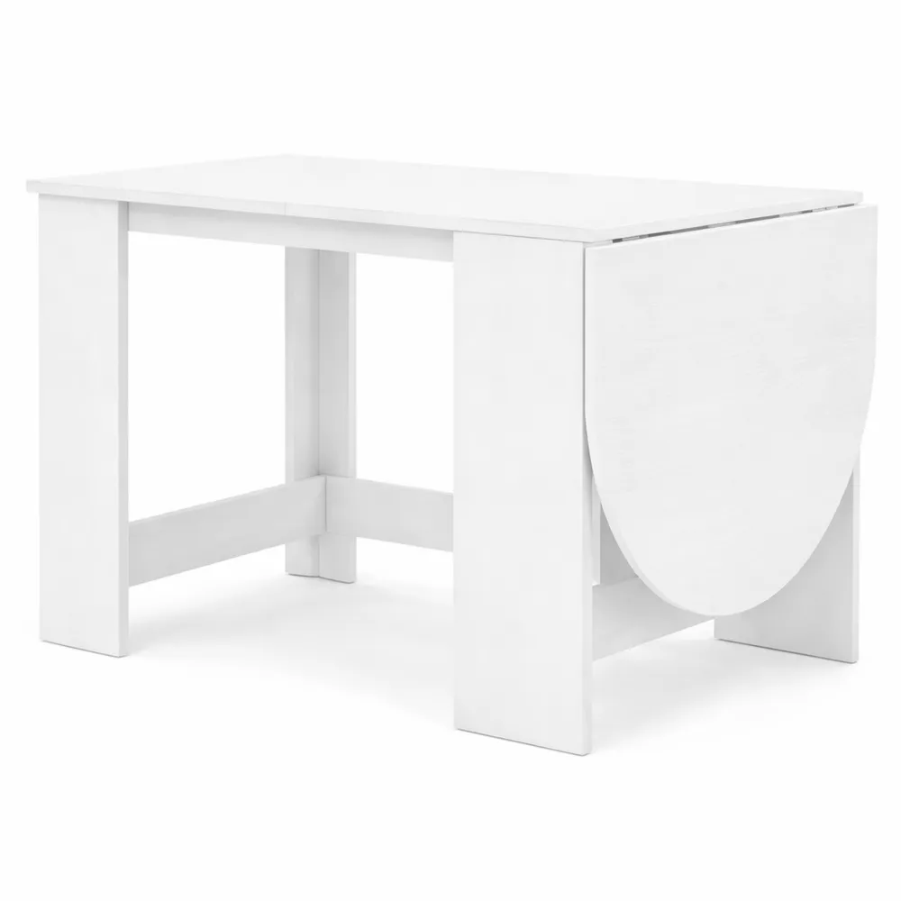 Tavolo da Pranzo Pieghevole con Ribalte Ovali per 6 Persone