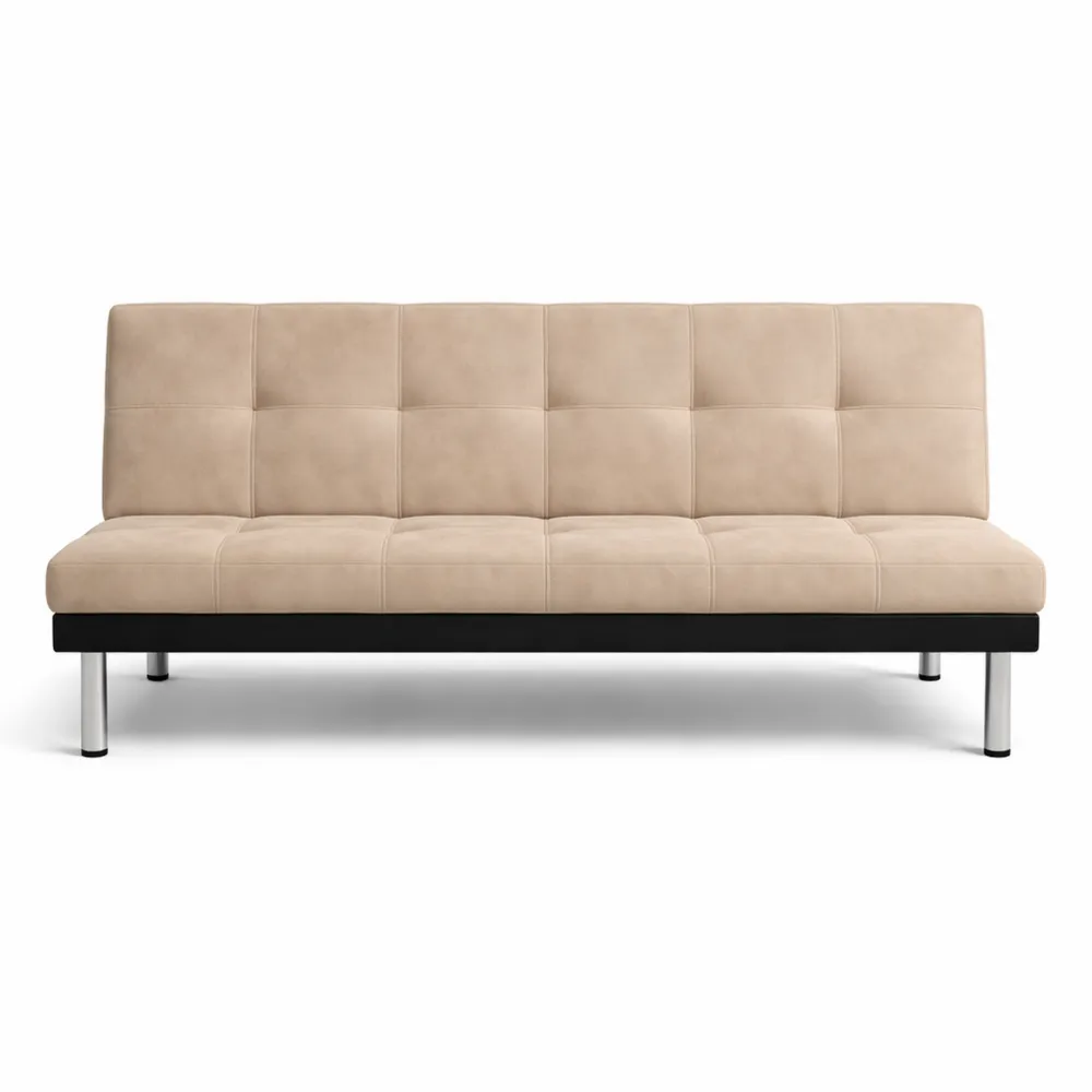 Divano Letto 3 Posti Salvaspazio con Telaio in Acciaio e Imbottitura Comoda