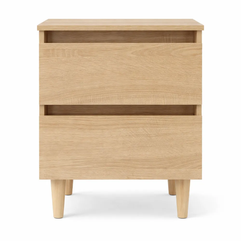 Comodino in Legno con Gambe, Rovere Sonoma, 40x35x50 cm