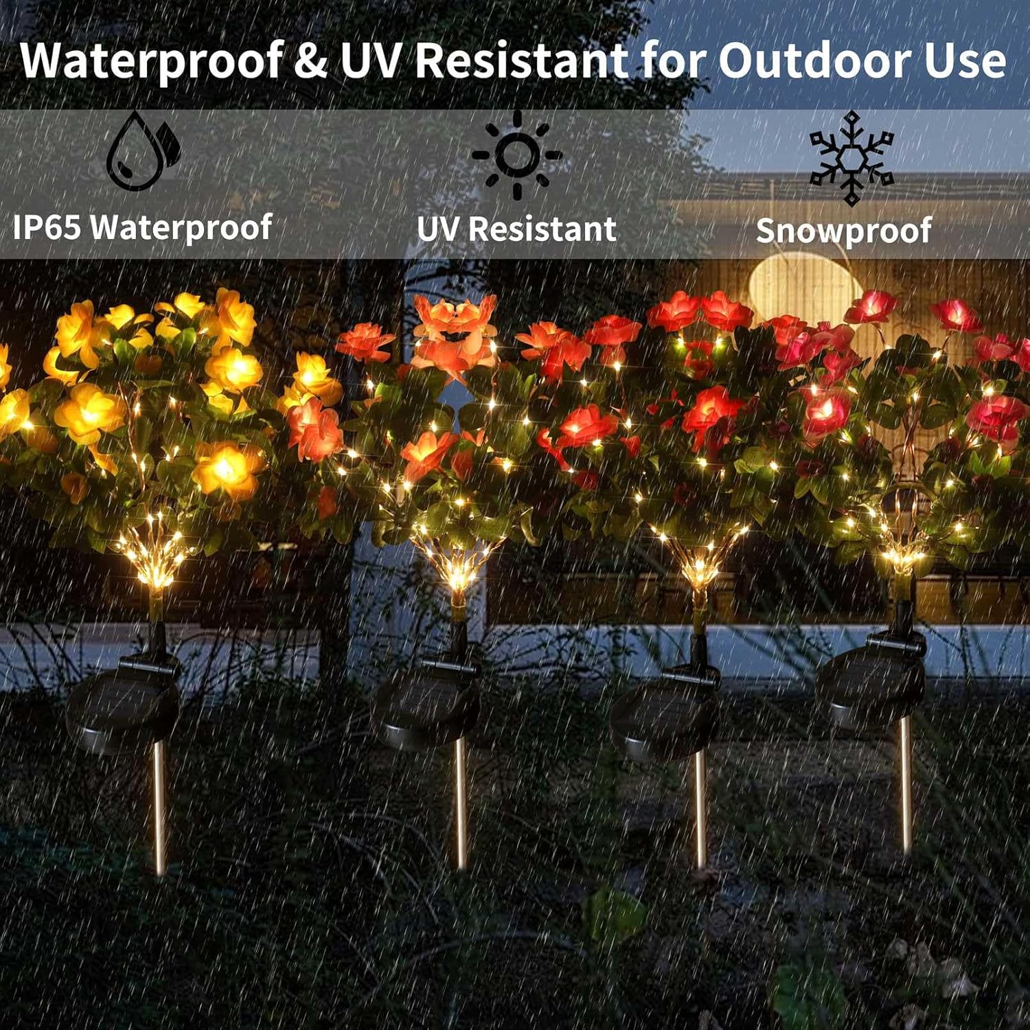 🔥Last Day 50% OFF-IP65 waterproof solar-powered simulated azalea lamp