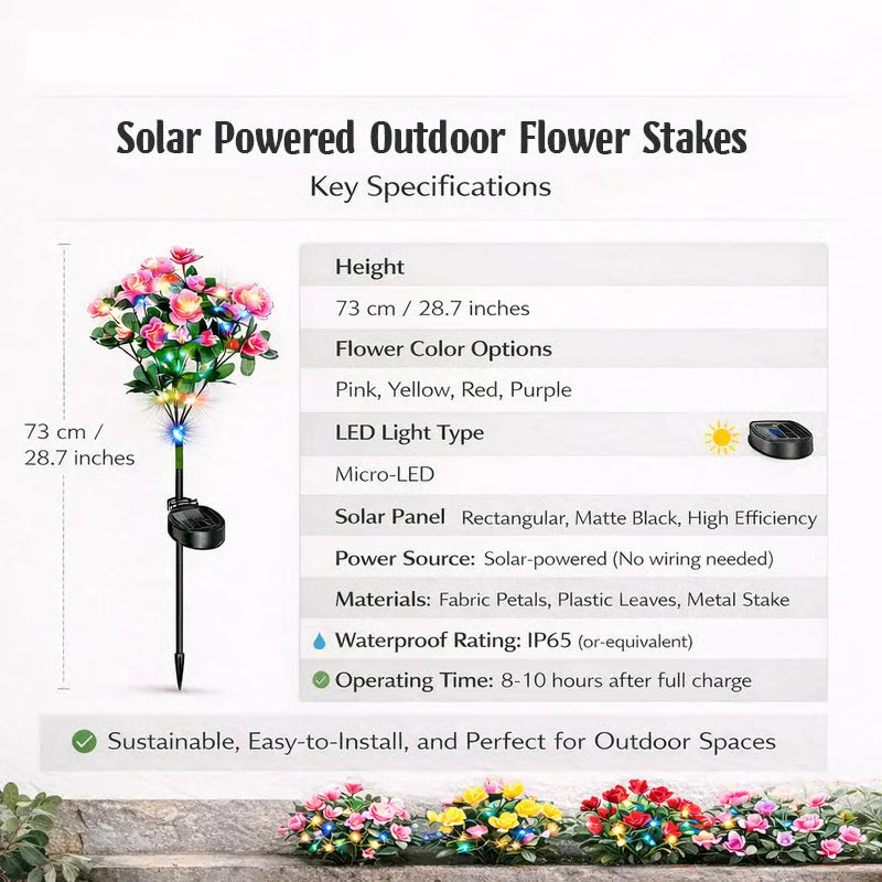 🔥Last Day 50% OFF-IP65 waterproof solar-powered simulated azalea lamp