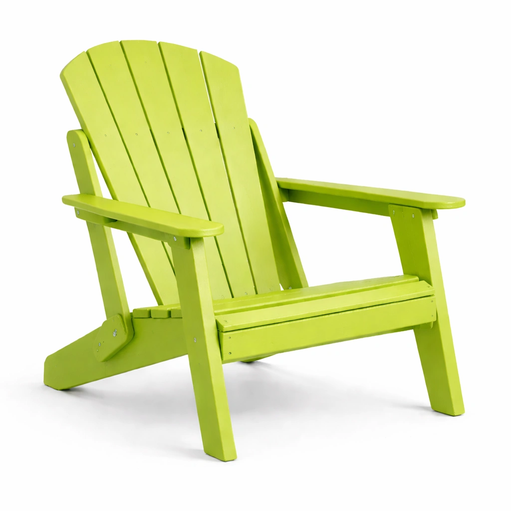 Silla adirondack de madera de jardin verde-NESTSONA