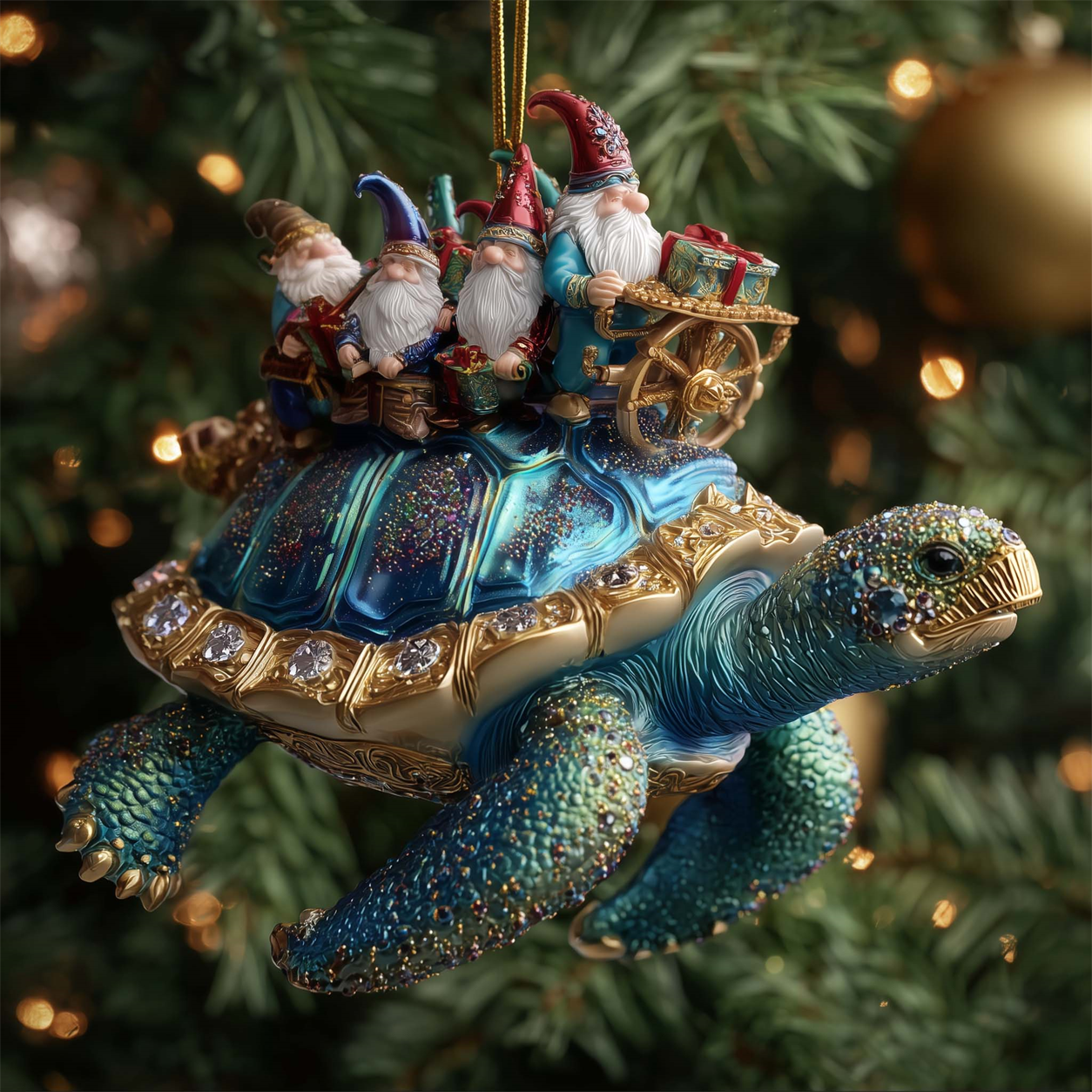 Gnome Turtle Parade ornament