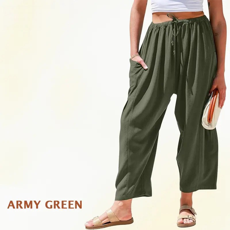 Feel Cool. Look Slim. Move Freely. Lightweight Linen Pants Loved By Women 35+