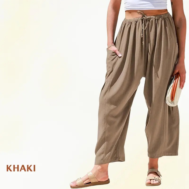 Feel Cool. Look Slim. Move Freely. Lightweight Linen Pants Loved By Women 35+