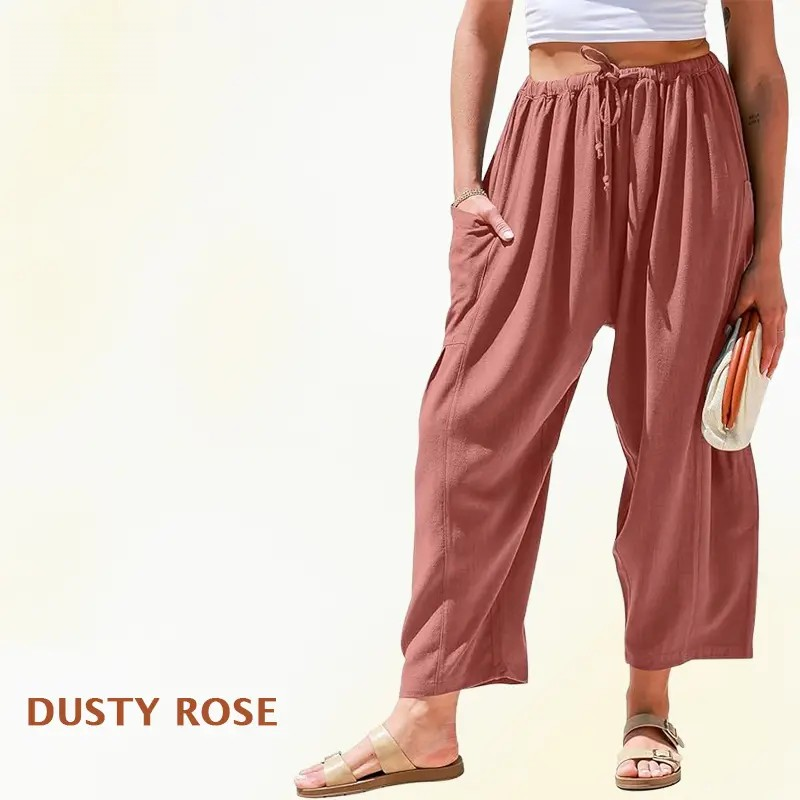 Feel Cool. Look Slim. Move Freely. Lightweight Linen Pants Loved By Women 35+